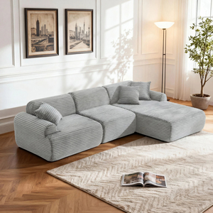 Perfect Dropshipping Products Ready Stock Minimalist Fabric <b>Sofa</b> Sponge L-Shape Sectional <b>for</b> Apartment Villa Use Eco-Friendly - Product Image 6