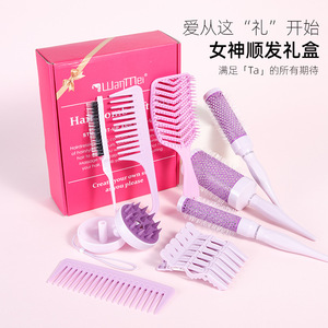 Caja de Regalo con Peines para el Cabello WanMei, Juego de 14 Piezas, Peines de Doble Uso para Peinado Recto, para el Público en General - Product Image 2