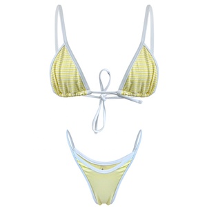 <span class=keywords><strong>Bikini</strong></span> a rayas de alta calidad, traje de baño con tiras, Micro Mini <span class=keywords><strong>Bikini</strong></span> de dos piezas, traje de baño Sexy para chica joven - Product Image 6