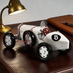 Modellino di Auto Sportiva Classica Vintage in Ferro Battuto, Ideale per Esposizione a Finestra, Decorazione Casa, Oggetti da Collezione, Regali - Product Image 3