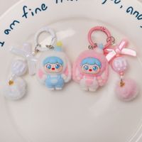 Porte-clés en peluche Kawaii pour petite fille, adorable poupée en vinyle, jouet en peluche, cadeau pour enfants, à suspendre au sac, anniversaire, Noël