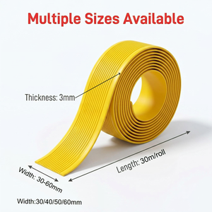 SSelf Adhesive PVC Anti Slip <b>Stair</b> <b>Nosing</b> 3mm Thick 30m Roll L Shape <b>Stair</b> <b>Edge</b> Trim Step Protector for Indoor Outdoor Staircase - Product Image 1