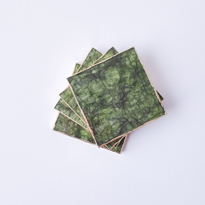 Accesorios de decoración de mesa natural, posavasos de cristal de <span class=keywords><strong>jade</strong></span> Xiuyan cuadrado verde, alfombrilla de mesa - Product Image 6