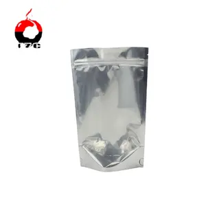 mutable sizes printed mylar zip lock bag with see threw the clear front