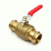 Robinet à boisseau sphérique en laiton, raccordement à sertir, PN16, 1/2 po-1 po, joint en PTFE pour conduite d'arrivée de gaz naturel domestique