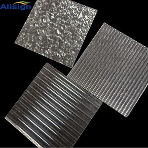 Allsign Factory placa acrílica ondulada extruida brillante 3mm 4mm 8mm hoja acrílica ondulada transparente para Decoración - Product Image 1