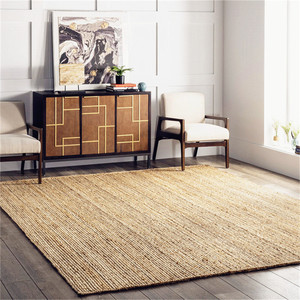 Alfombras Costeras Alfombra <span class=keywords><strong>De</strong></span> Balcon Canamo 2 Pies <span class=keywords><strong>Mimbre</strong></span> Marrones Sarga Redondas Acento Pequenas Delgadas Trapo - Product Image 6