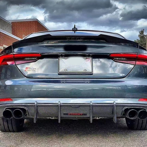 Kb Phong Cách Sợi Carbon Xe Bumper Đôi Bên Đôi Lối Ra Cho <span class=keywords><strong>Audi</strong></span> A5 B9 S5 Thể Thao 2017 2018 2019 A5 S5 Phía Sau Bumper Khuếch Tán - Product Image 6