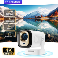 Projecteur intelligent Magcubic HY310 2026 LED LCD natif 1080p 8K 4K compatible Android 14, courte focale, portable, pour la maison et l'extérieur, réel