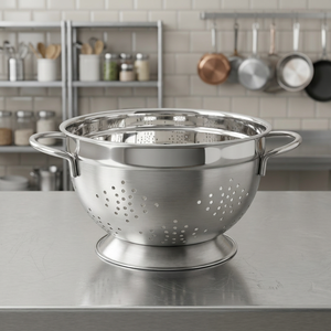 Passoire en acier inoxydable écologique avec poignées, passoire de cuisine durable de Mayur Exports Rajasthan - Product Image 5