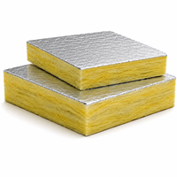 Panneau en laine de verre avec revêtement en aluminium imperméable à l'humidité pour l'isolation thermique des murs extérieurs des maisons préfabriquées et des conteneurs