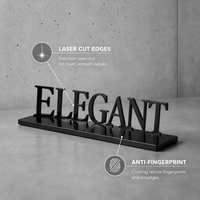 Support de logo de bureau personnalisé en métal, argent satiné, alliage électroplaqué 3D, pour bureau d'entreprise, moderne, minimaliste, haute qualité, IP65