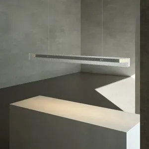 Lampadario Lungo Sospeso <span class=keywords><strong>per</strong></span> <span class=keywords><strong>Cucina</strong></span>, Soggiorno, Ufficio, Casa, Tavolo da Pranzo, Lampada <span class=keywords><strong>a</strong></span> <span class=keywords><strong>Sospensione</strong></span> <span class=keywords><strong>LED</strong></span> Lineare Minimalista Semplice - Product Image 3