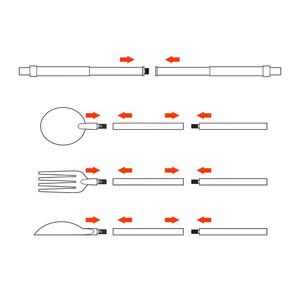 Plegable al aire libre de bolsillo plegable Ss304 Tornillo Paja Vajilla Cubiertos Juego de cubiertos - Product Image 2