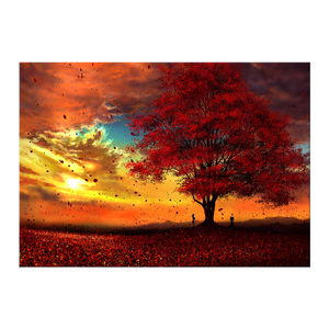 Peinture sur toile extensible personnalisée pour la décoration de la maison, impression de paysage au coucher du soleil, affiche et décoration murale, <span class=keywords><strong>image</strong></span> décorative - Product Image 6
