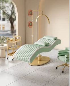 D Pink Modern Luxury Spa Treatment Massage Table Facial Beauty Salon Eyelash Extension Curved Lash <b>Bed</b> for Sale - Product Image 2