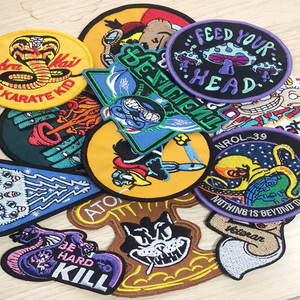 腕章刺繍生地布カスタムパッチアイアンオンパッチ3D刺繍パッチ学校用クウェート制服用 - Product Image 4