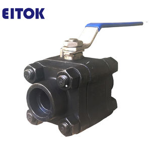 API 598,API 6D Standard 3 pièces corps en acier forgé à <span class=keywords><strong>flotteur</strong></span> mécanique 800LB 1500LB acier forgé A105 3 pièces vanne à bille soudée - Product Image 5