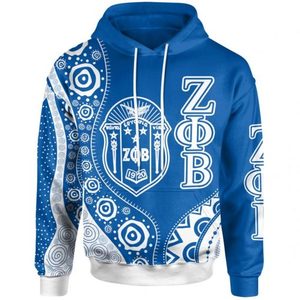 Sudadera con capucha de manga larga de otoño para hombre Zeta Phi Beta Abrigo estampado personalizado con perlas Change the World - Product Image 3