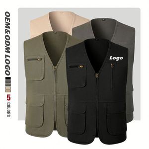 Chaleco de Trabajo Transpirable de Algodón con Múltiples Bolsillos y Pantalones para Fotografía, Publicidad y Promoción de Eventos, Fabricación OEM - Product Image 4