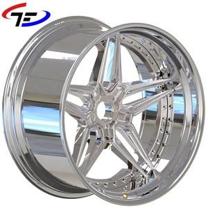 ล้อแม็กซ์อะลูมิเนียมฟอร์จขอบลึก 20 นิ้ว 5x114.3 ขอบเว้าสีโครเมียม สำหรับรถยนต์นั่งส่วนบุคคล ET 35 มม. 4 ชิ้น MOQ - Product Image 1
