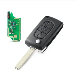 3 botão remoto chave fob shell chave do carro com 433Mhz ASK FSK 7941Chip para Peugeot 107 207 307 Citroen C2 C3 C4 C5 VA2 e CE0536