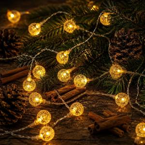 Guirlande lumineuse LED à bulles étanche IP65 220V rechargeable pour extérieur, sapin de Noël, intérieur, fête du Nouvel An, décoration personnalisée - Product Image 5