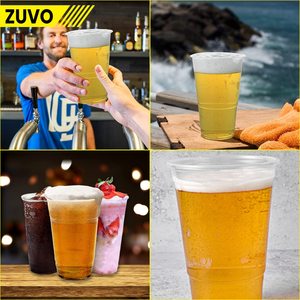 แก้วไพน์พลาสติกแก้วไพน์แบบใช้แล้วทิ้งที่สมบูรณ์แบบสำหรับแก้วเบียร์ที่ดีที่สุดสำหรับเหตุการณ์ใดๆโลโก้ - Product Image 6