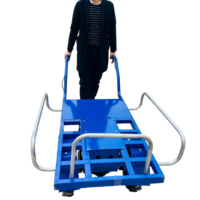 Chariot à palettes électrique à quatre roues de 1800W, capacité de charge de 1000 kg, batterie 48V, capacité de montée en pente et d'escalade