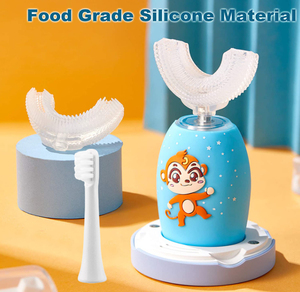 OEM/ODM <span class=keywords><strong>Brosse</strong></span> <span class=keywords><strong>à</strong></span> dents pour <span class=keywords><strong>bébé</strong></span> en silicone 360 avec minuterie intelligente, <span class=keywords><strong>brosse</strong></span> <span class=keywords><strong>à</strong></span> dents <span class=keywords><strong>électrique</strong></span> pour enfants en forme de U avec <span class=keywords><strong>brosse</strong></span> <span class=keywords><strong>à</strong></span> poils en nylon de rechange - Product Image 2