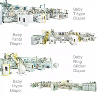 Machine de fabrication de couches pour adultes et bébés d'occasion, entièrement automatique et servo-électrique, pour couches-culottes pour bébés