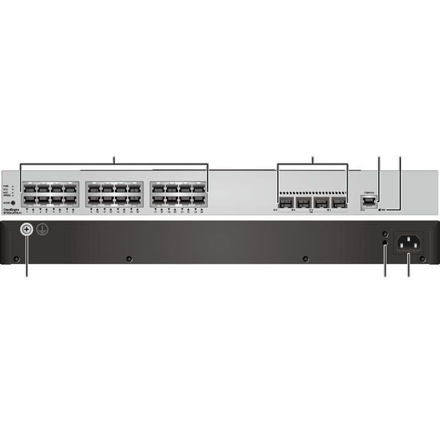 S5735s-l24t4s-a1 98011307 S5700 S5735s-l1 Series 24*10/100/1000base-t Ports, 4* Sfp Ac Power Network Switch for H W New Original