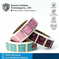 Étiquette de flacon de parfum YSB en or transparent givré, estampage à chaud, forme personnalisée, découpe sur mesure pour parfum