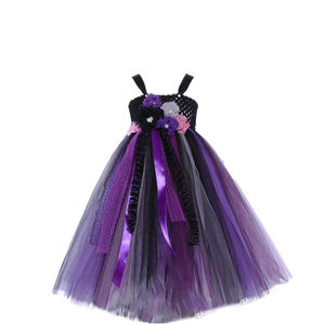 Vestidos tutú para niñas niños vampiro princesa Cosplay disfraces con ala Halloween carnaval fiesta vestido para niñas de 2 a 12 años - Product Image 2