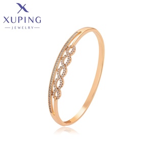 X000728006 Gioielli XUPING all'Ingrosso, Bracciale di Alta Qualità, Forma Rotonda 60mm, Placcato Oro 18K, Braccialetto alla Moda - Product Image 1