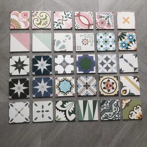 Azulejo cuadrado de 200mm x 200mm <span class=keywords><strong>Precio</strong></span> de cerámica de 30x30 Azulejos de cerámica pintados a mano curvos de piso de Color amarillo - Product Image 6