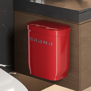 Wall Mounted Trash Can With Lid Rectangular Waterproof For Kitchen Bathroom Toilet Large Size - Product Image 2