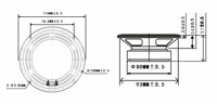 (45-003) Speaker Mobil Mid Bass Fiberglass 4.5 Inch 4 Ohm 8 Ohm 30 Watt, Speaker Mid Woofer 4 Inch untuk Rumah