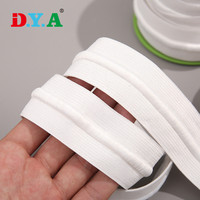 Blanc/Noir Couleur 40mm Cordon Élastique Réglable Polyester Ruban Sangle Élastique pour Pantalon Shorts Taille