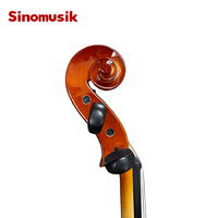 La Chine a fait Sinomusik Bonne qualité Pulvérisation rouge brun Purfling Solid housle Violon avec étui, instruments à cordes d'archet