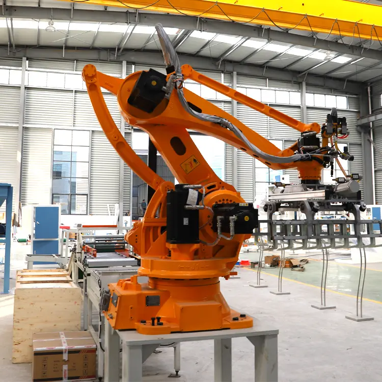 LongHai Robotic Palletier System Carton Bag Case Palletizing Line Automatic Palletizer Robot Palletizer