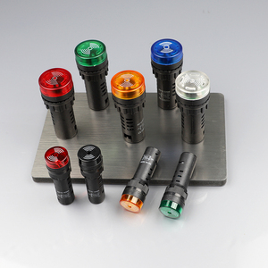 Luce LED rossa del dispositivo di segnalazione dell'altoparlante AD16-16SM 12V 24V 110V 220V indicatore di allarme della luce del Flash - Product Image 6