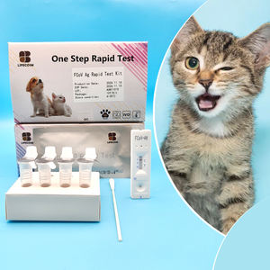 Pet Kits De Teste De Diagnóstico De Doença De Gato Felino FIV + Felv Veterinária Kit De Teste Rápido Lifecosm RC-CF15 24 Meses - Product Image 2