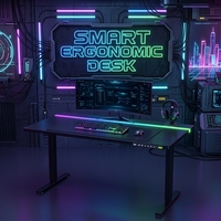 Table de jeu ergonomique AOR avec effets d'éclairage RGB multiples, design moderne, vente en gros d'usine