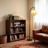 Lampadaire vintage en fer forgé style coucher de soleil pour salon, lampe d'ambiance LED décorative haut de gamme de style médiéval pour chambre à coucher