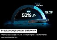 قرص صلب داخلي 990 PRO MZ-V9P4T0B AM بسعة 4 تيرابايت، PCIE GEN3 SATA 3.0، M.2 2280، سرعة تسلسلية 7450 ميجابايت/ثانية سرعات القراءة لسطح المكتب