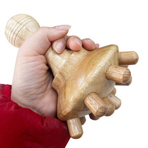 Masseur de tête en forme de poulpe en bois, relaxation manuelle, <span class=keywords><strong>massage</strong></span> du cuir chevelu, outils de <span class=keywords><strong>massage</strong></span> <span class=keywords><strong>chinois</strong></span>, drague les muscles et les auxiliaires - Product Image 3