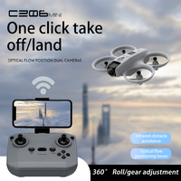 CZ06 Quadricoptère UAV en plastique avec évitement d'obstacles, FPV, lumière LED, flux optique, double caméra électrique, flip 360° et télécommande