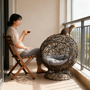 Уютная приподнятая лежанка для кошек, домик для кошек, комфортная кровать для пушистых друзей, домик для кошек Willow Artifact - Product Image 1