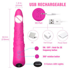 S-HANDE gスポットバイブレーター安全シリコーンシミュレーションデバイス回転ディルドバイブレーター女性オナニーとカップルセックス - Product Image 4